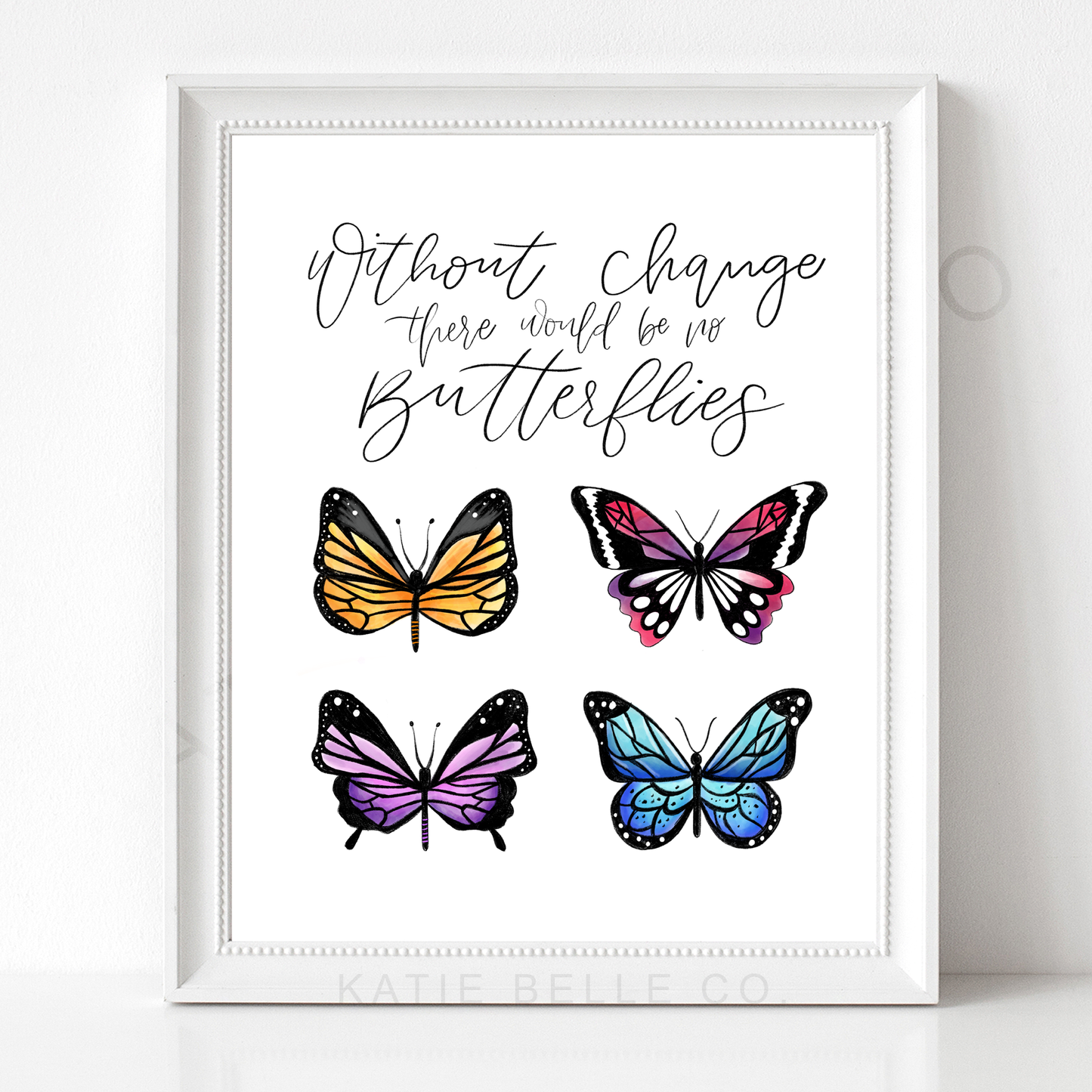 Butterfly Positive Motivational Art, Uplifting Quote