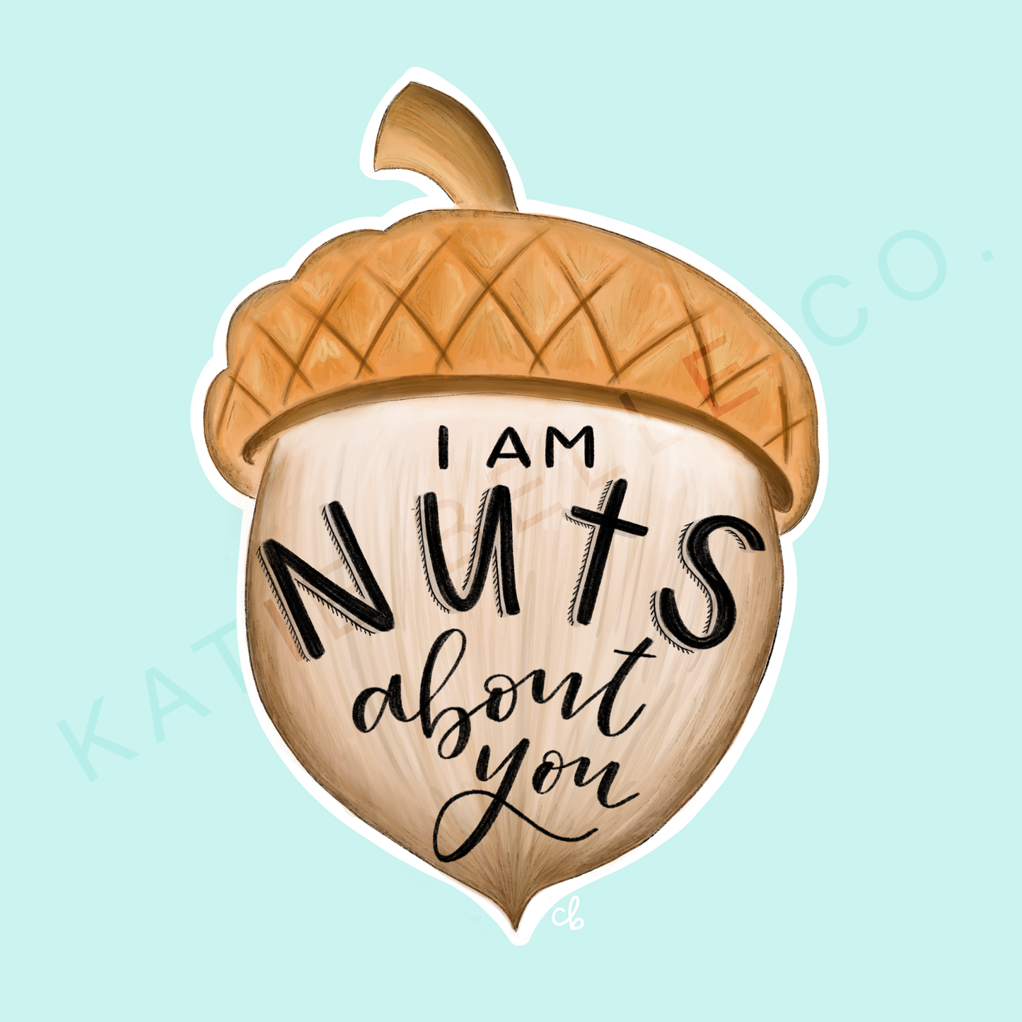 NUTS ABOUT YOU GREETING CARD - Old branding logo on back side